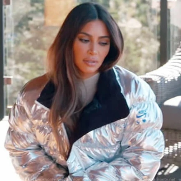 NWOTS. Nike Olivia X Kim Metallic Puffer Coat - Picture 6 of 8